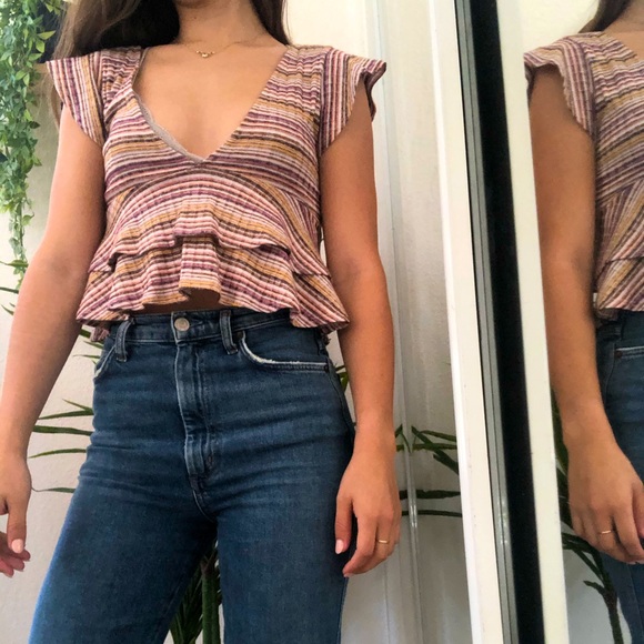 Tops - Striped Crop Top